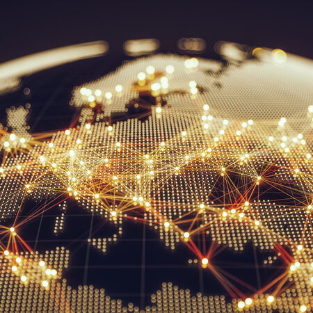 Image shows map or Europe